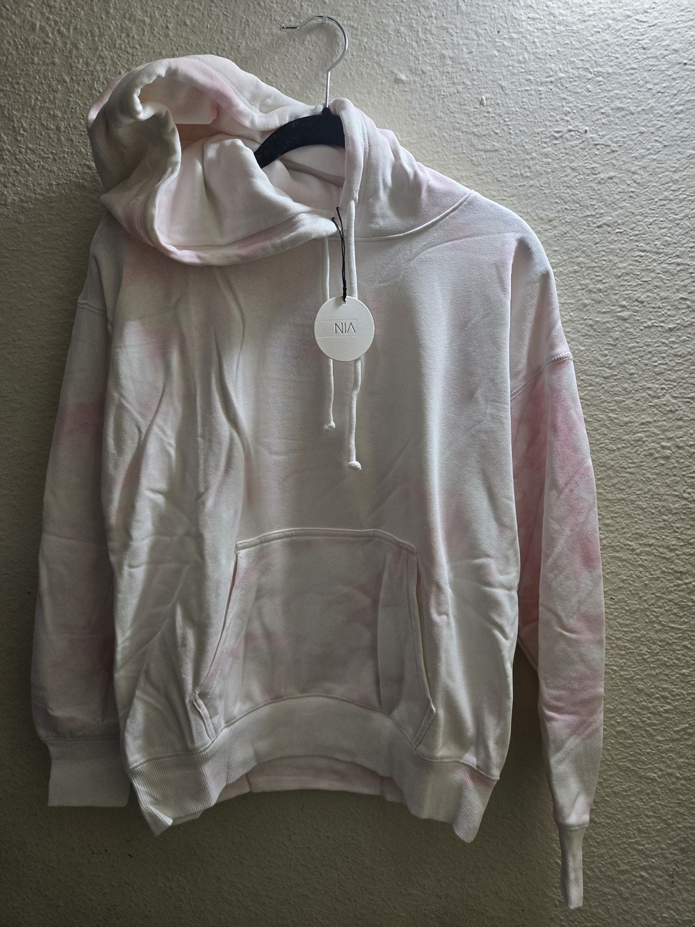 NIA Women's Pink Tie-Dye Pullover Hoodie